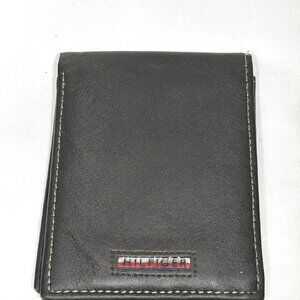 Used Leather Wallet Tommy Hilfiger Mens Brown 6 card slot thumb-slide ID window